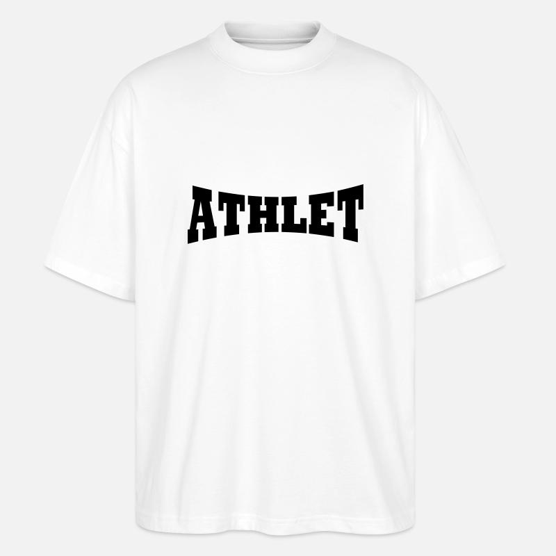 Athlete lettering - Stanley/Stella Oversized Unisex Organic T-shirt Blaster 2.0 - white