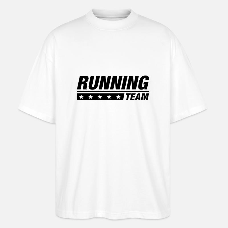 running_team_qa1 - Stanley/Stella Oversized Unisex Bio T-Shirt Blaster 2.0 - Weiß