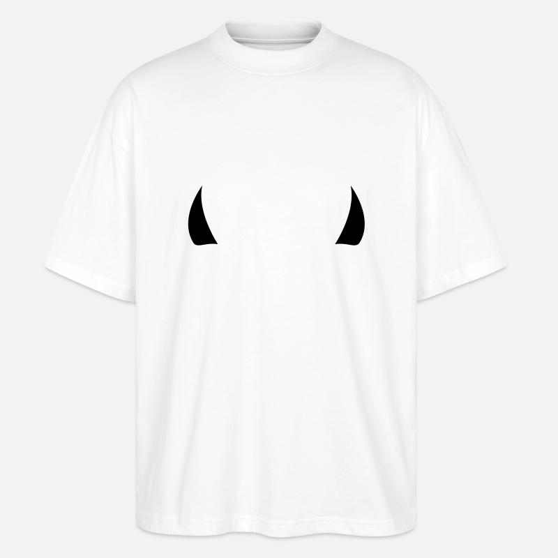devil horns - Stanley/Stella Oversized Unisex Organic T-shirt Blaster 2.0 - white