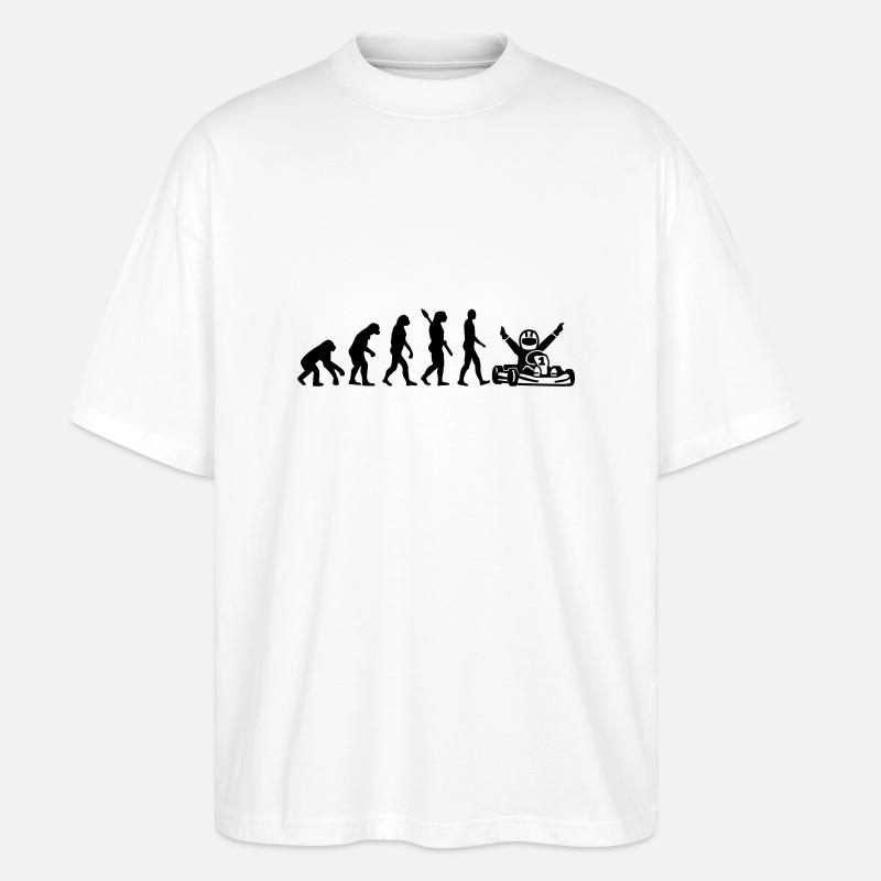 Evolution Kart - Stanley/Stella Oversized Unisex Organic T-shirt Blaster 2.0 - white