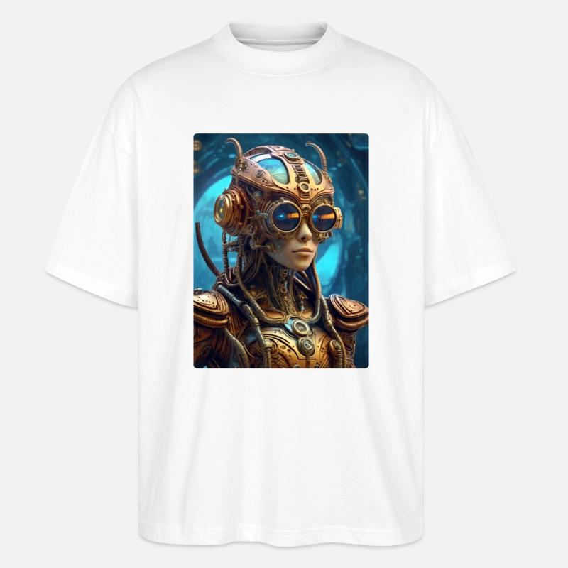 Steampunk Alien 1.13 - Stanley/Stella Oversized Unisex Bio T-Shirt Blaster 2.0 - Weiß