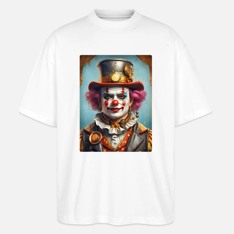 Clown Steampunk 1.13 - T-shirt bio Blaster 2.0 coupe oversize Stanley/Stella Unisexe - blanc