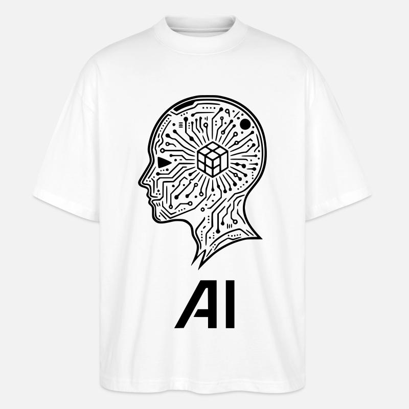 artificial intelligence - Stanley/Stella Oversized Unisex Organic T-shirt Blaster 2.0 - white