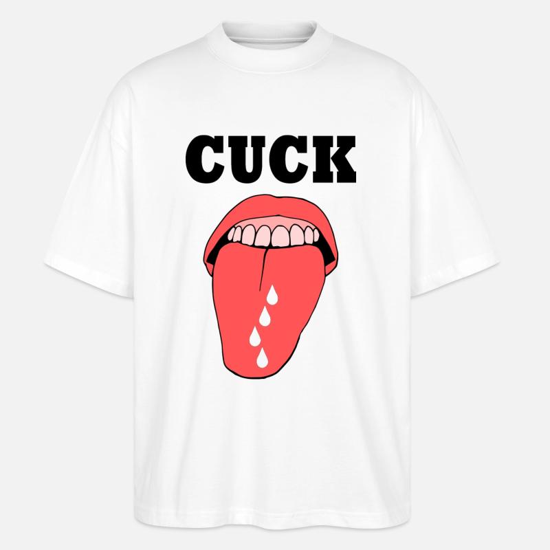 cuckold cuck - Stanley/Stella Oversized Unisex Bio T-Shirt Blaster 2.0 - Weiß