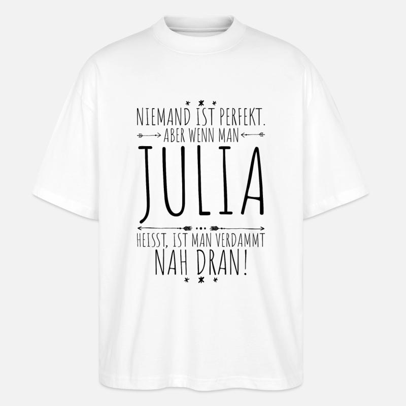 Julia perfekt - Stanley/Stella Oversized Unisex Bio T-Shirt Blaster 2.0 - Weiß