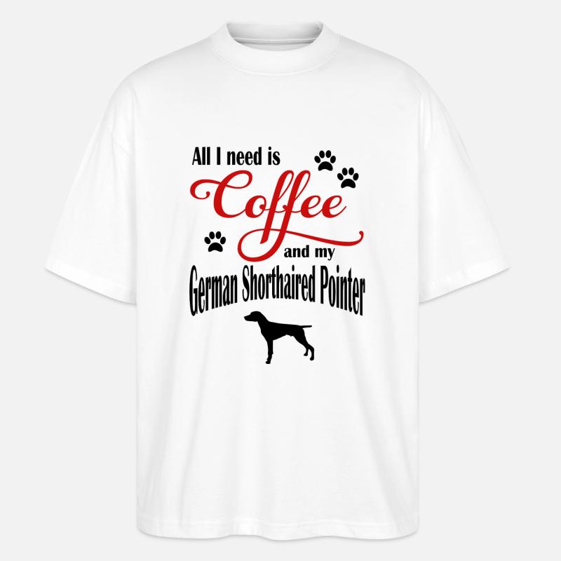 German Shorthaird Pointer - Stanley/Stella Oversized Unisex Bio T-Shirt Blaster 2.0 - Weiß