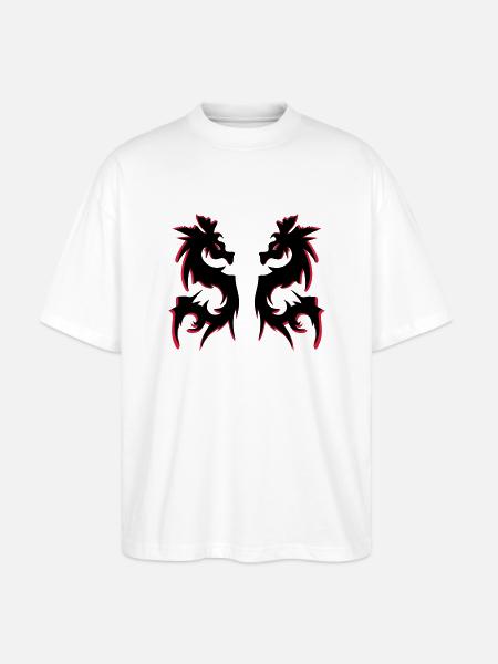 drachen - Stanley/Stella Oversized Unisex Bio T-Shirt Blaster 2.0 - Weiß