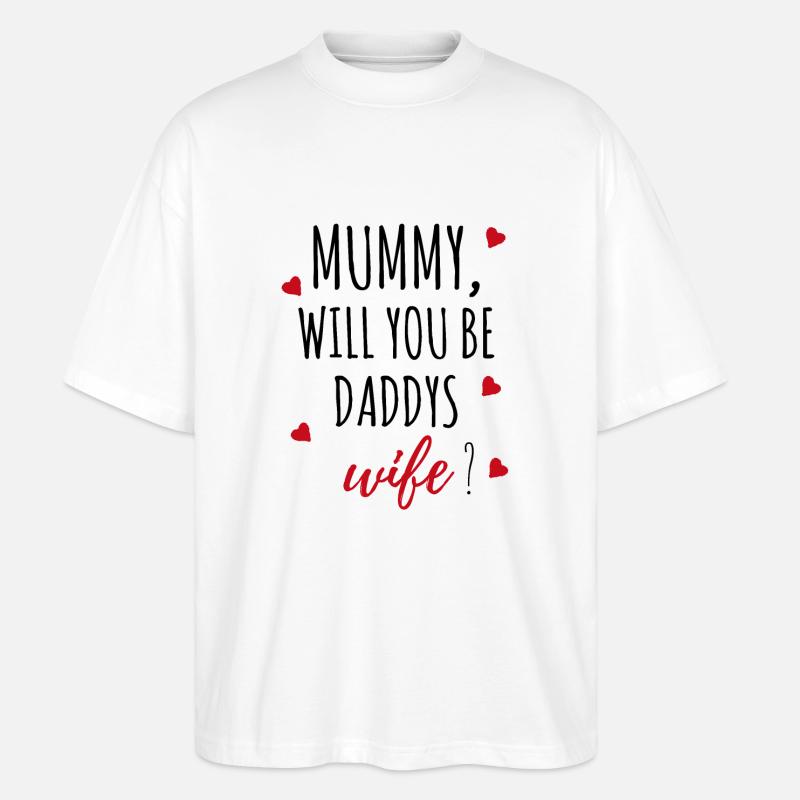 Heiratsantrag Antrag Mummy Geschenk Idee - Stanley/Stella Oversized Unisex Bio T-Shirt Blaster 2.0 - Weiß