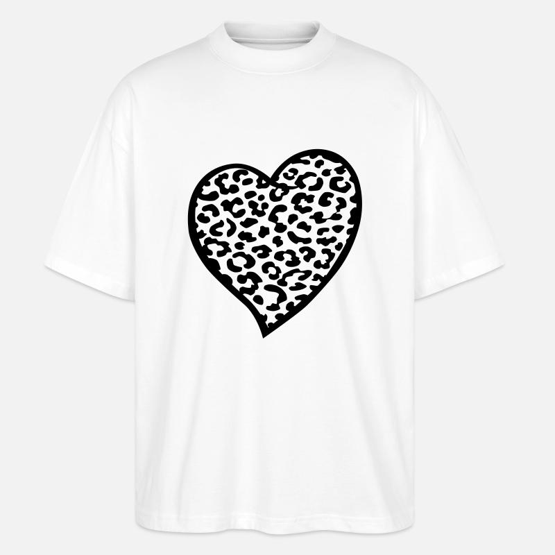 Leo Heart - Stanley/Stella Oversized Unisex Bio T-Shirt Blaster 2.0 - Weiß