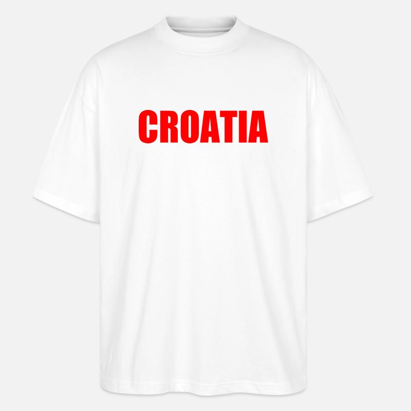 Kroatien - Stanley/Stella Oversized Unisex Bio T-Shirt Blaster 2.0 - Weiß
