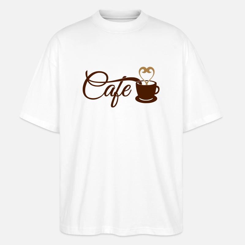 Kaffee - Stanley/Stella Oversized Unisex Bio T-Shirt Blaster 2.0 - Weiß