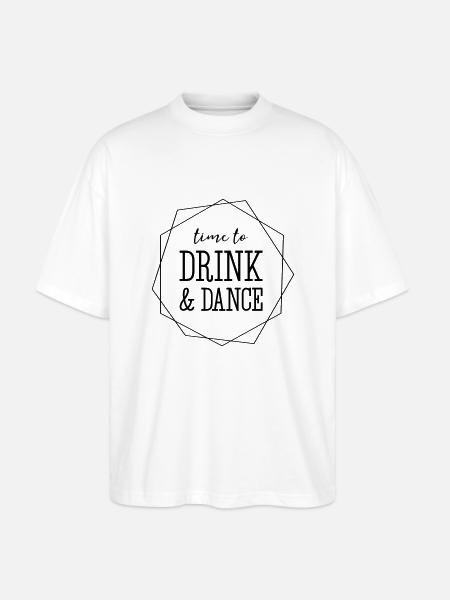 Zeit zum Trinken - Stanley/Stella Oversized Unisex Bio T-Shirt Blaster 2.0 - Weiß