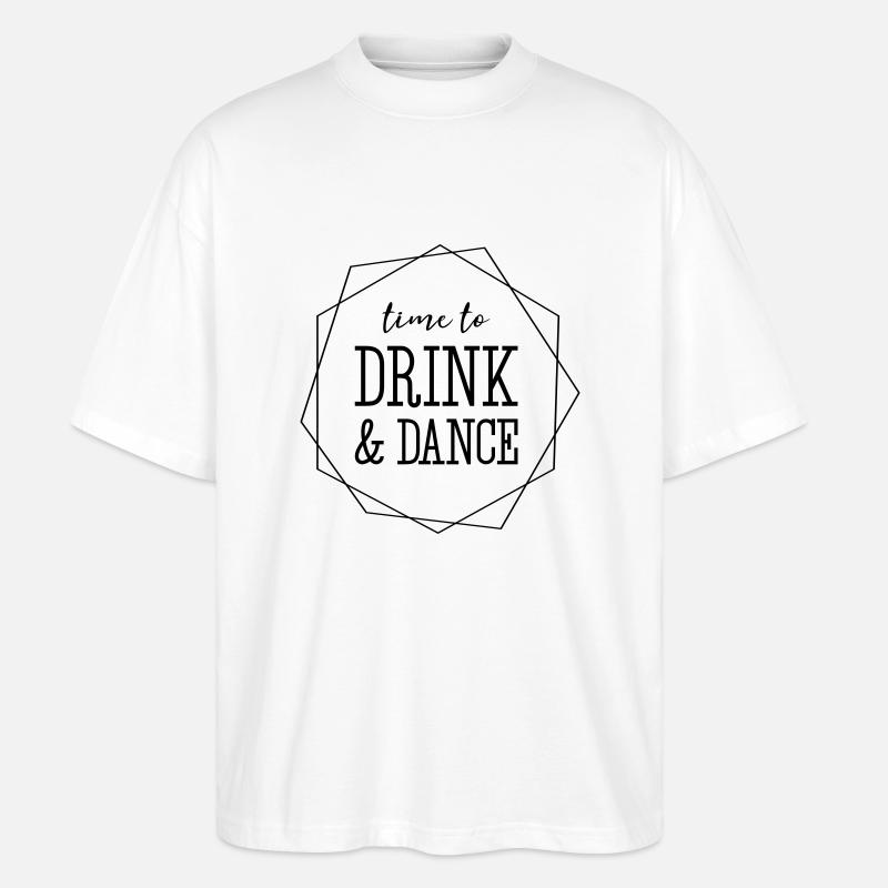 Zeit zum Trinken - Stanley/Stella Oversized Unisex Bio T-Shirt Blaster 2.0 - Weiß