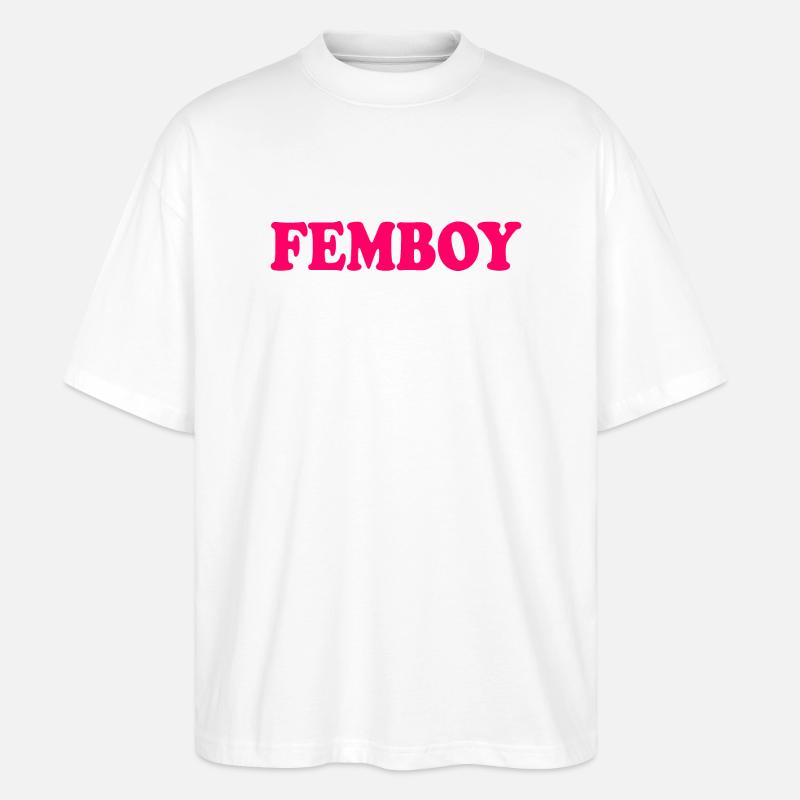 Femboy - Stanley/Stella Oversized Unisex Bio T-Shirt Blaster 2.0 - Weiß