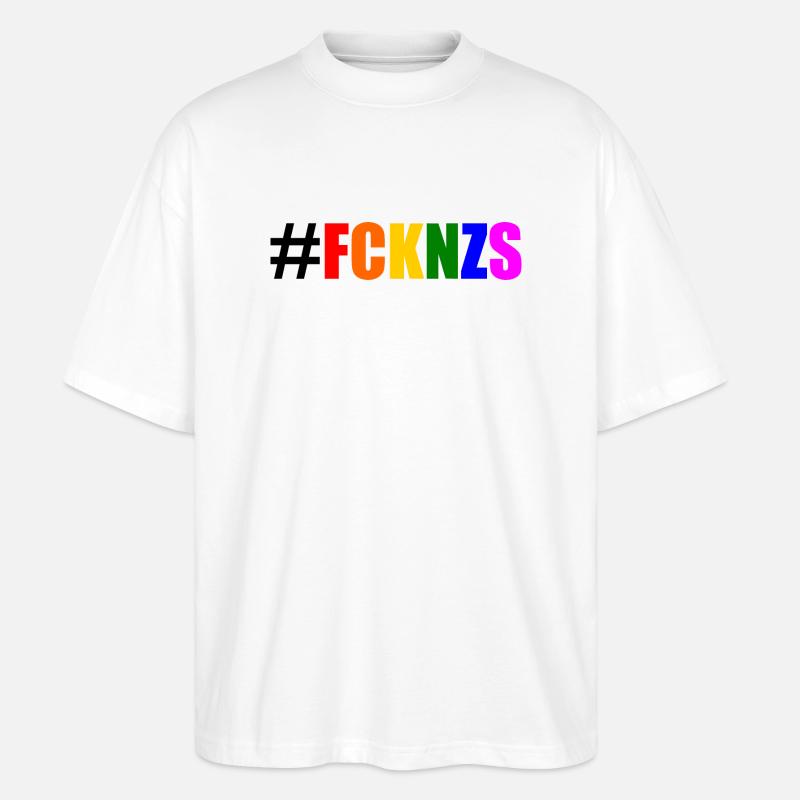 Fck nzs - Stanley/Stella Oversized Unisex Bio T-Shirt Blaster 2.0 - Weiß