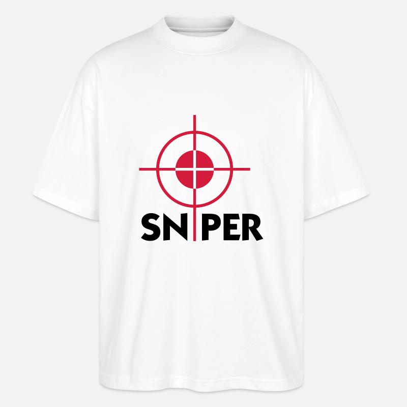 Ich bin ein Scharfschütze - Stanley/Stella Oversized Unisex Bio T-Shirt Blaster 2.0 - Weiß