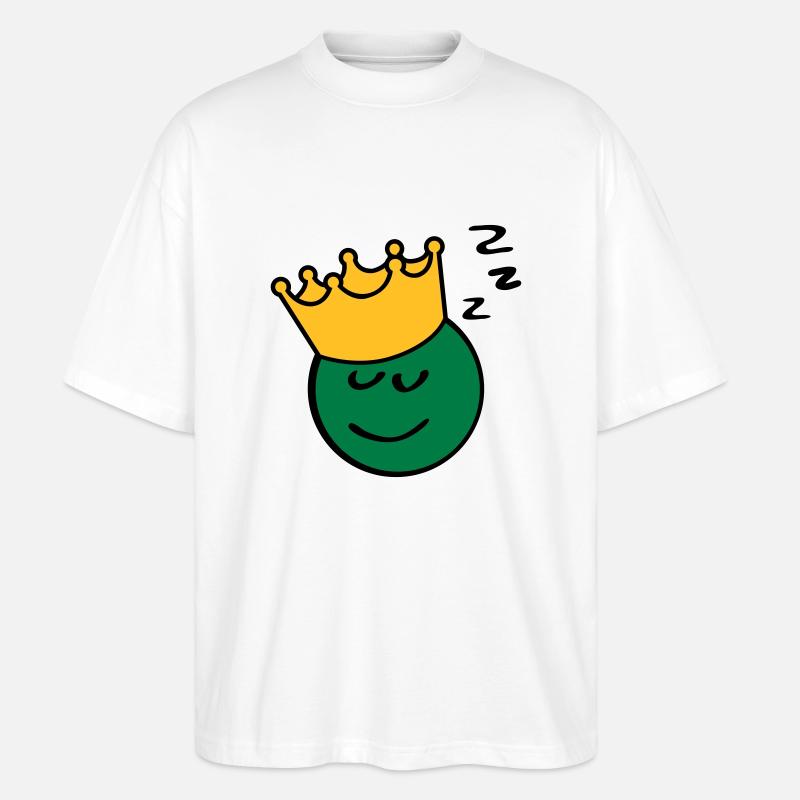 Erbsenkönig sleep - Stanley/Stella Oversized Unisex Bio T-Shirt Blaster 2.0 - Weiß