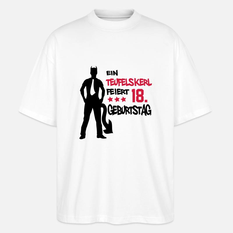 teufelskerl_18 - Stanley/Stella Oversized Unisex Bio T-Shirt Blaster 2.0 - Weiß