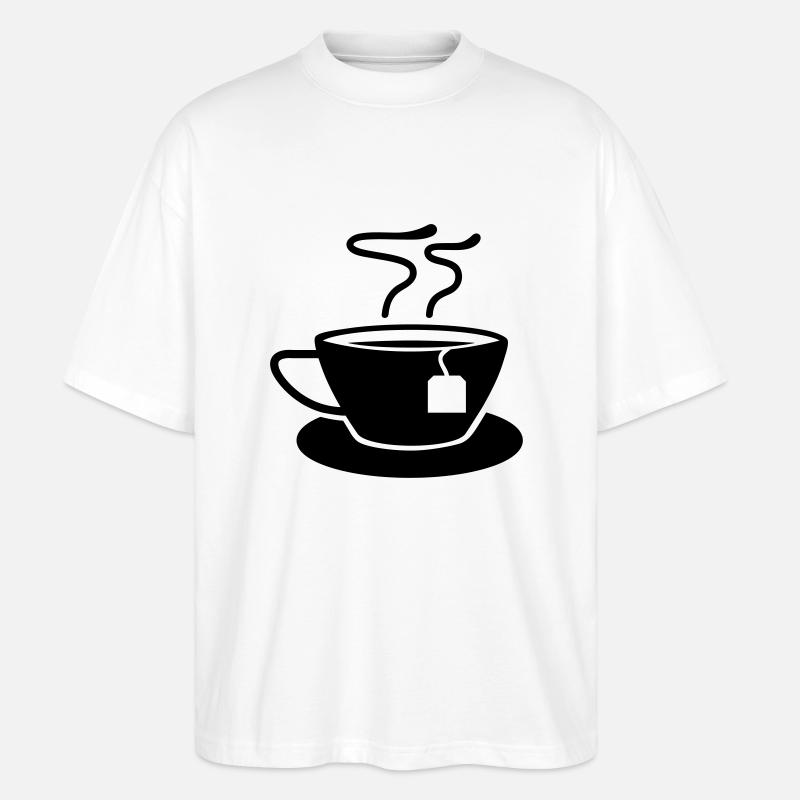 tea_cup_f1 - Stanley/Stella Oversized Unisex Bio T-Shirt Blaster 2.0 - Weiß