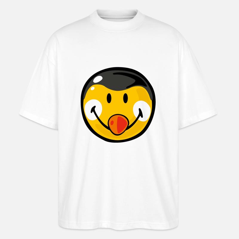 Smiley Penguin - Stanley/Stella Oversized Unisex Bio T-Shirt Blaster 2.0 - Weiß