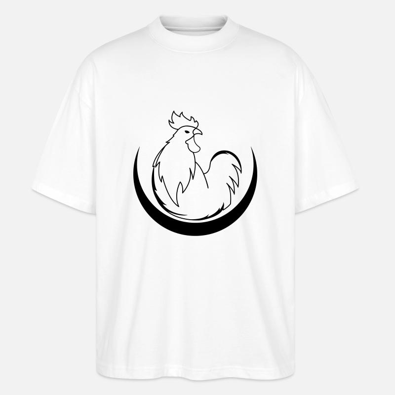 hahn_01 - Stanley/Stella Oversized Unisex Bio T-Shirt Blaster 2.0 - Weiß