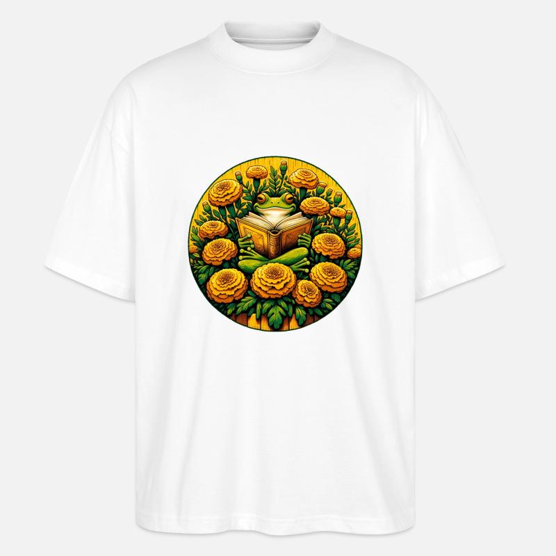 Frosch-Lesung - Stanley/Stella Oversized Unisex Bio T-Shirt Blaster 2.0 - Weiß