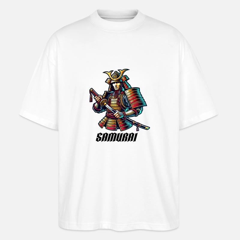 samurai - Stanley/Stella Oversized Unisex Bio T-Shirt Blaster 2.0 - Weiß