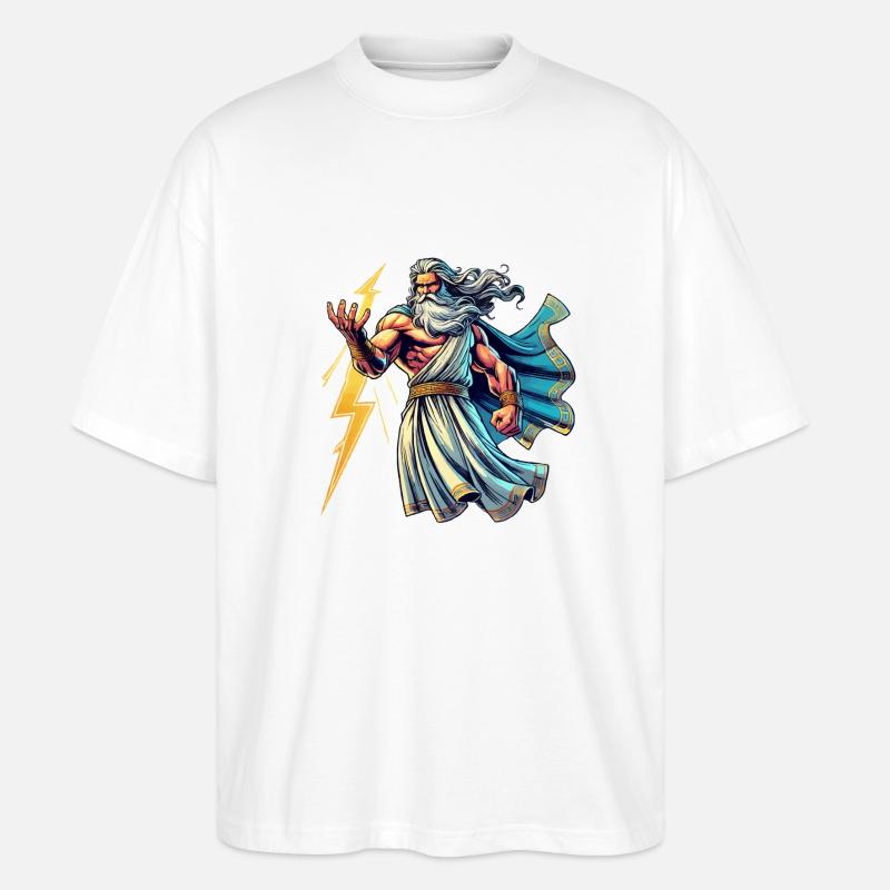 zeus comic - Stanley/Stella Oversized Unisex Bio T-Shirt Blaster 2.0 - Weiß
