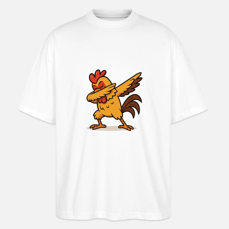 hahn dabbing - Stanley/Stella Oversized Unisex Bio T-Shirt Blaster 2.0 - Weiß