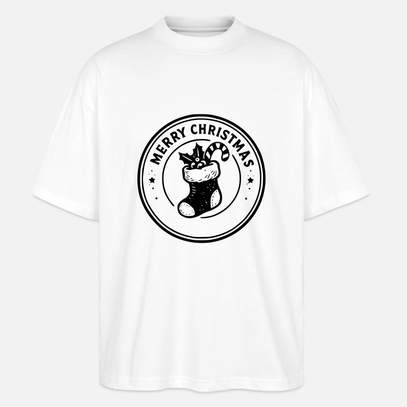 Frohe Weihnachten - Stanley/Stella Oversized Unisex Bio T-Shirt Blaster 2.0 - Weiß