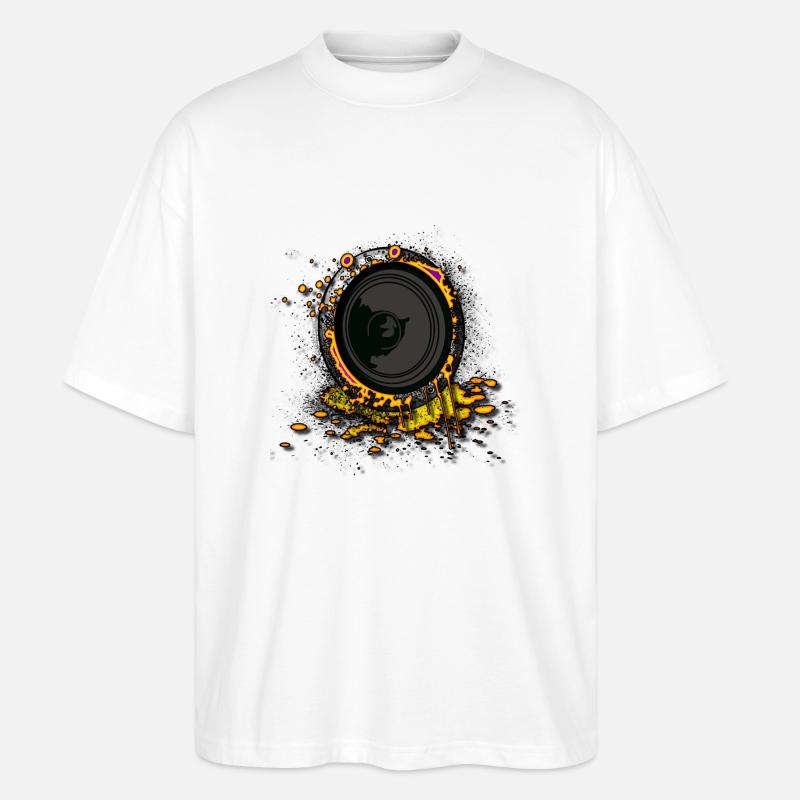 Sprecher-Graffiti 2 DJ - Stanley/Stella Oversized Unisex Bio T-Shirt Blaster 2.0 - Weiß