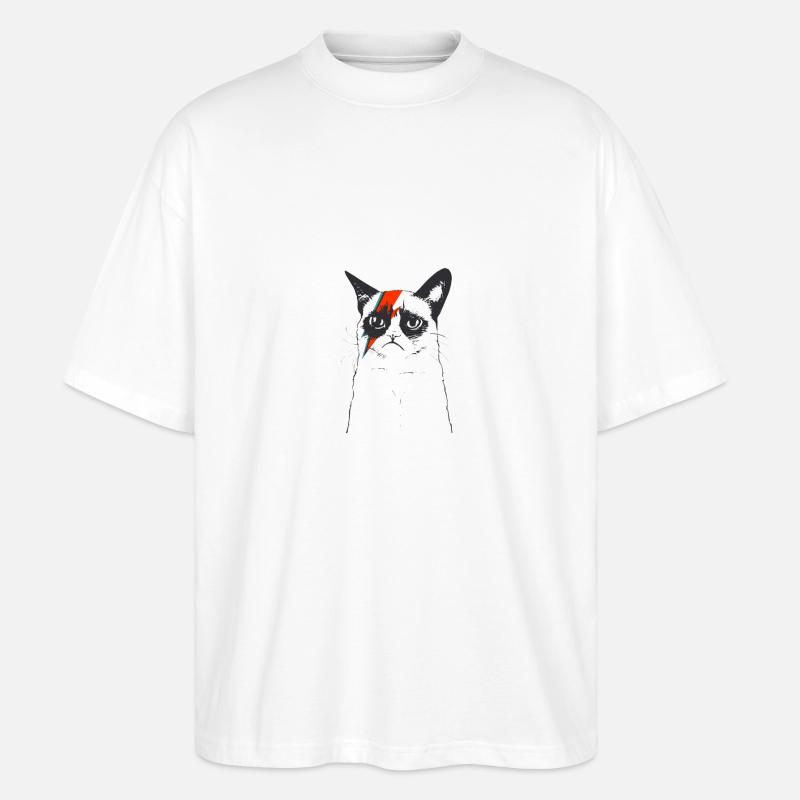 CATS | FLASH CAT - Stanley/Stella Oversized Unisex Bio T-Shirt Blaster 2.0 - Weiß