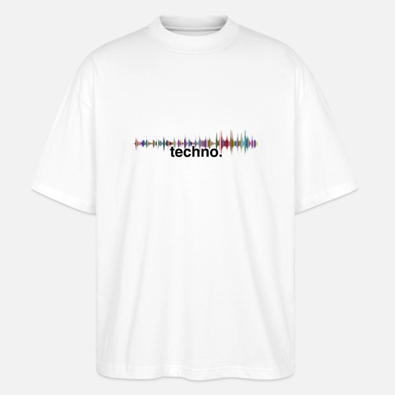 techno - Stanley/Stella Oversized Unisex Bio T-Shirt Blaster 2.0 - Weiß