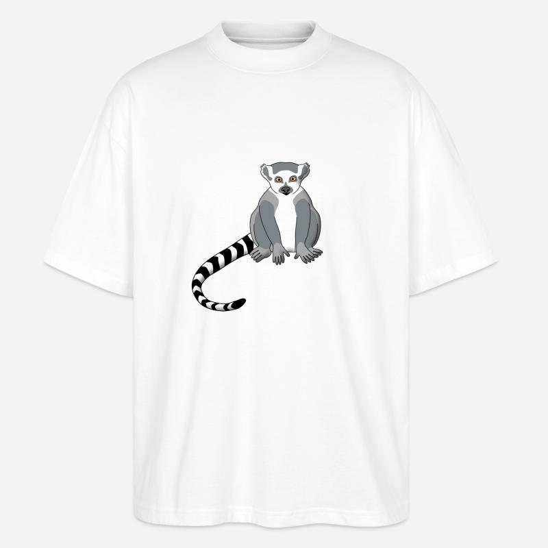 Lemur - Stanley/Stella Oversized Unisex Bio T-Shirt Blaster 2.0 - Weiß