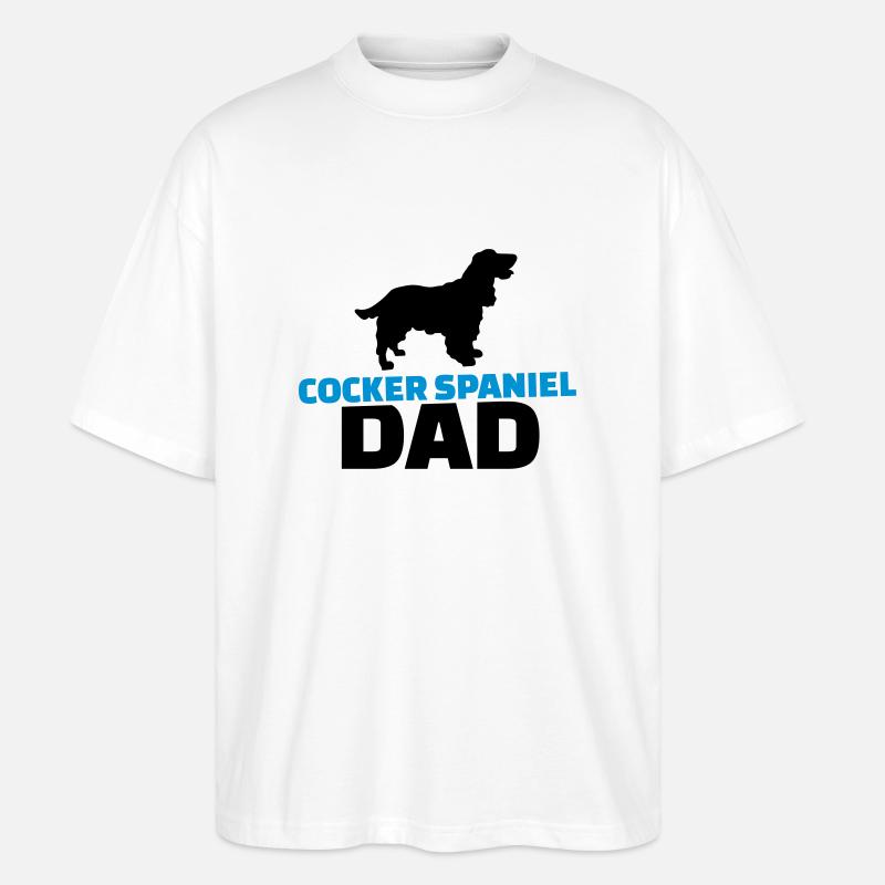 Cocker Spaniel Dad - Stanley/Stella Oversized Unisex Organic T-shirt Blaster 2.0 - white