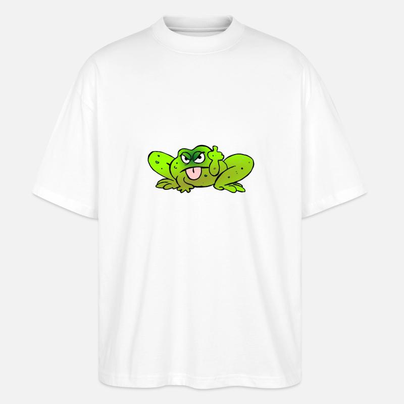 Toad pulls the tongue - Stanley/Stella Oversized Unisex Organic T-shirt Blaster 2.0 - white