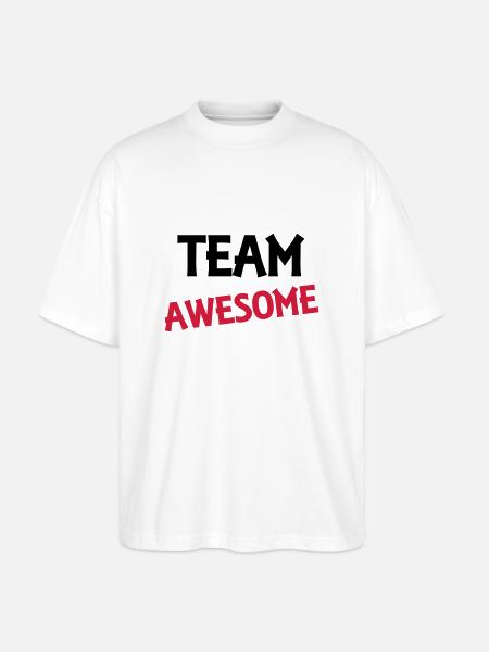 Team Awesome - Stanley/Stella Oversized Unisex Bio T-Shirt Blaster 2.0 - Weiß