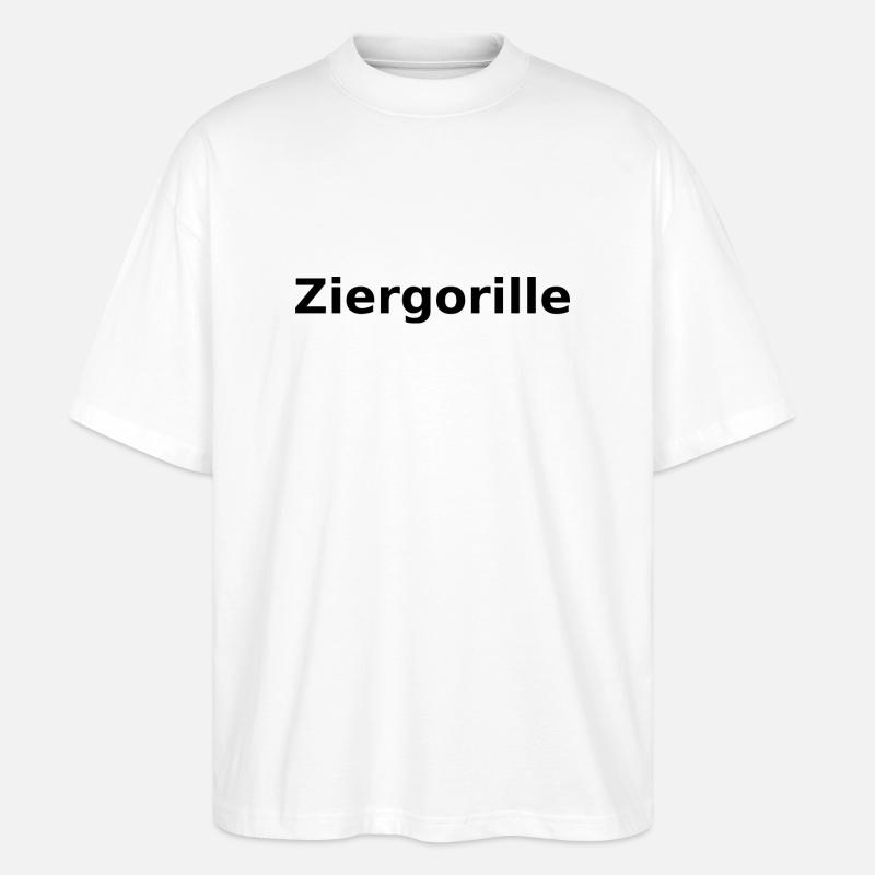 Ziergorille - Stanley/Stella Oversized Unisex Bio T-Shirt Blaster 2.0 - Weiß