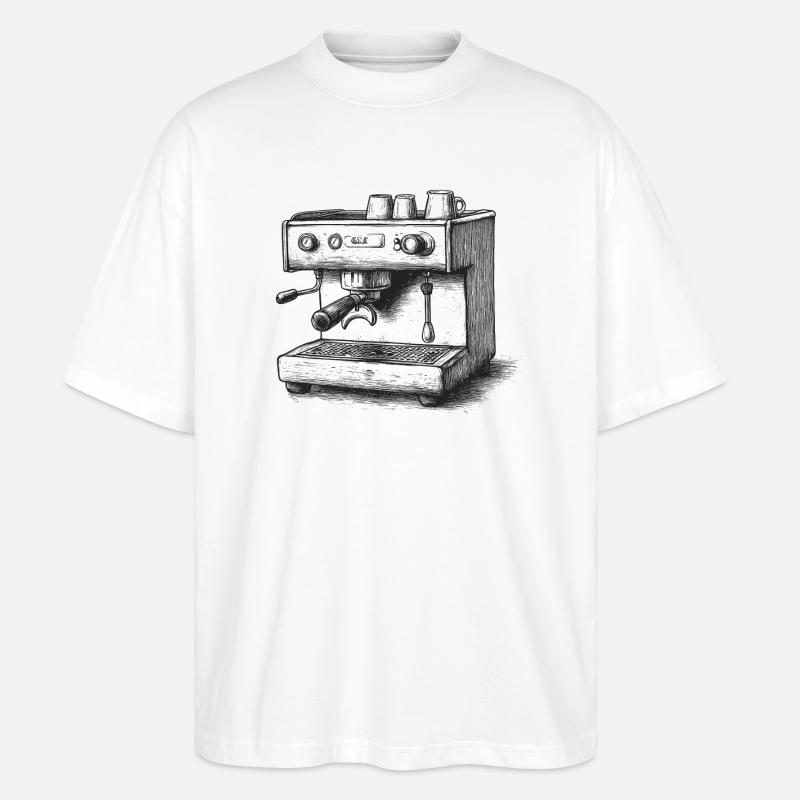 Coffee machine - Stanley/Stella Oversized Unisex Bio T-Shirt Blaster 2.0 - Weiß