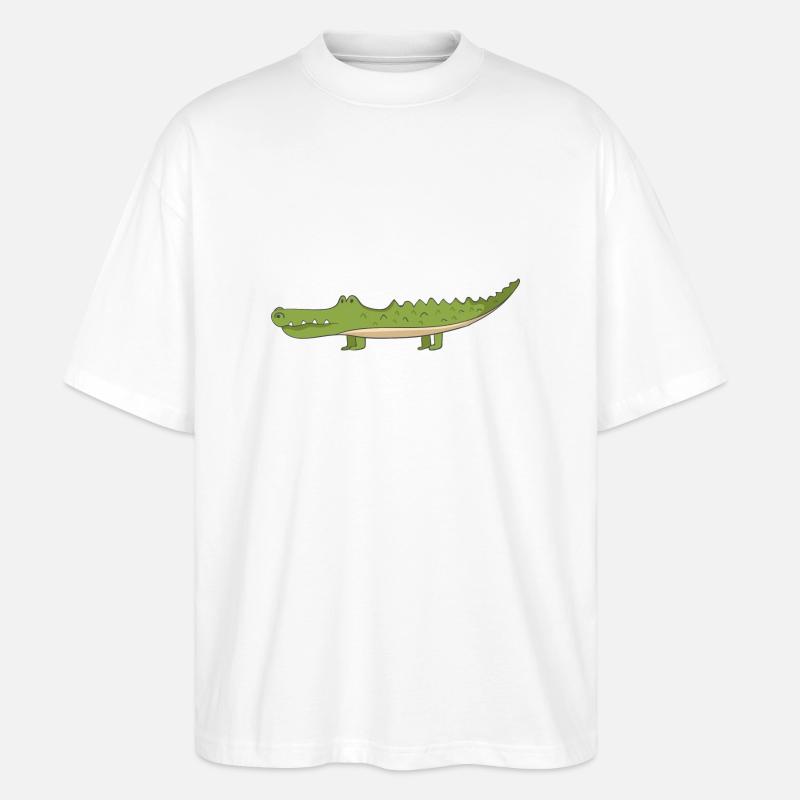 Krokodil - Stanley/Stella Oversized Unisex Bio T-Shirt Blaster 2.0 - Weiß