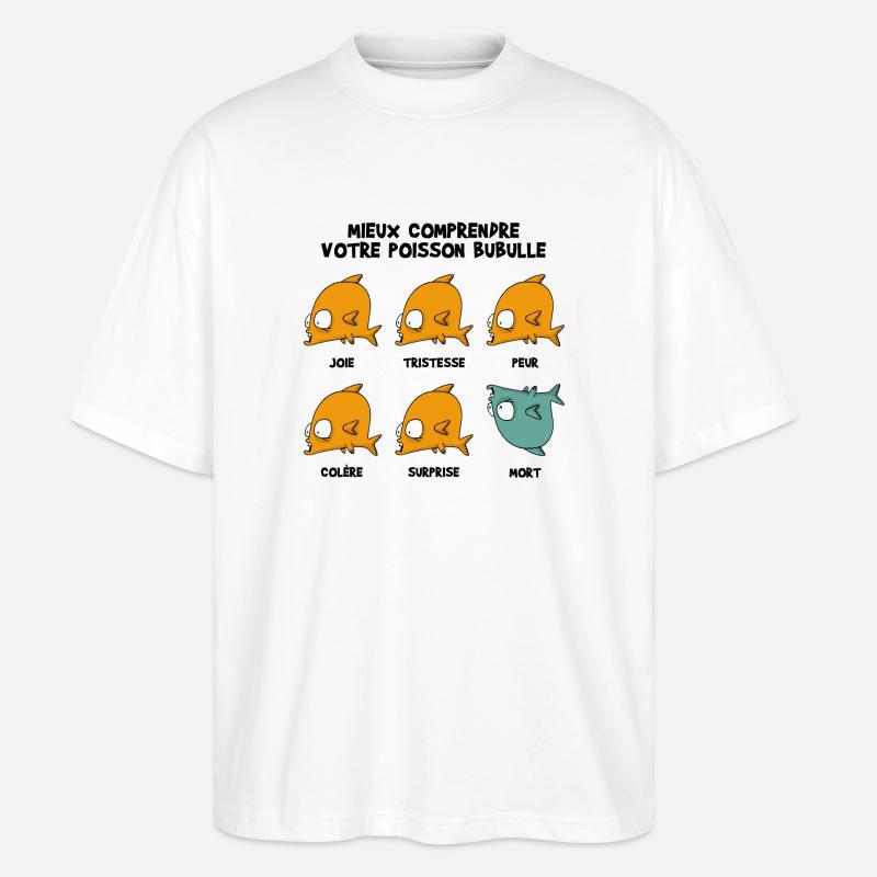 Mieux_comprendre_bubulle - Stanley/Stella Oversized Unisex Bio T-Shirt Blaster 2.0 - Weiß