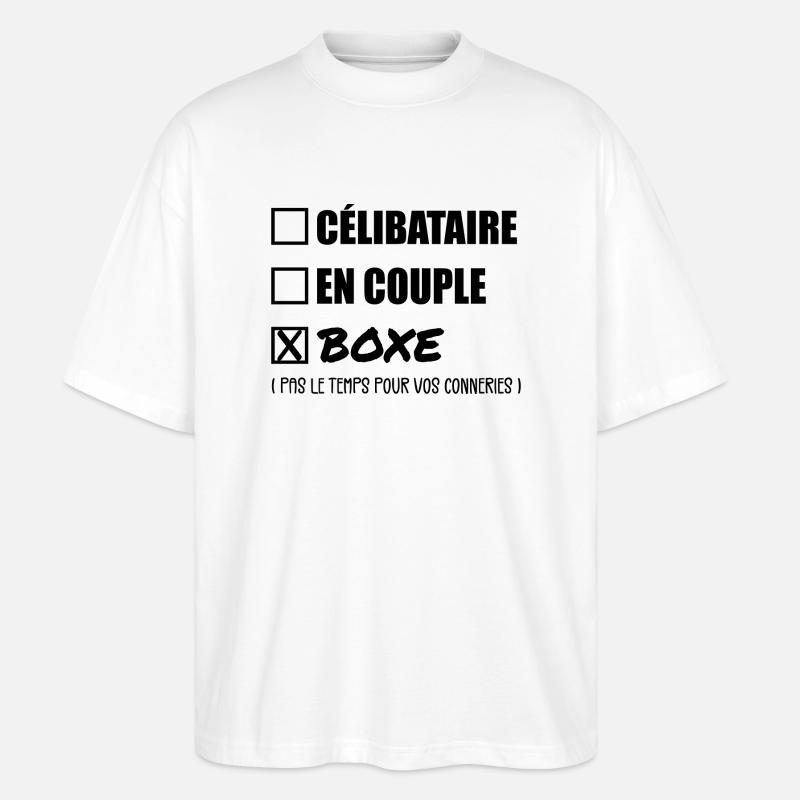 Single-Paar-Boxen - Boxer-Geschenk - Stanley/Stella Oversized Unisex Bio T-Shirt Blaster 2.0 - Weiß