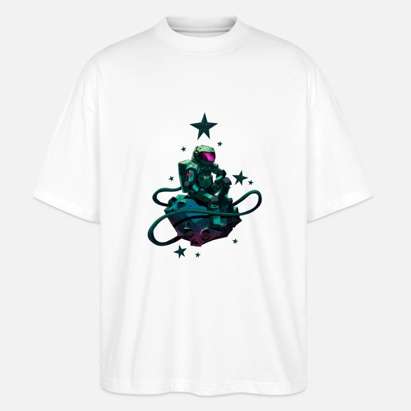 Astro - Stanley/Stella Oversized Unisex Bio T-Shirt Blaster 2.0 - Weiß