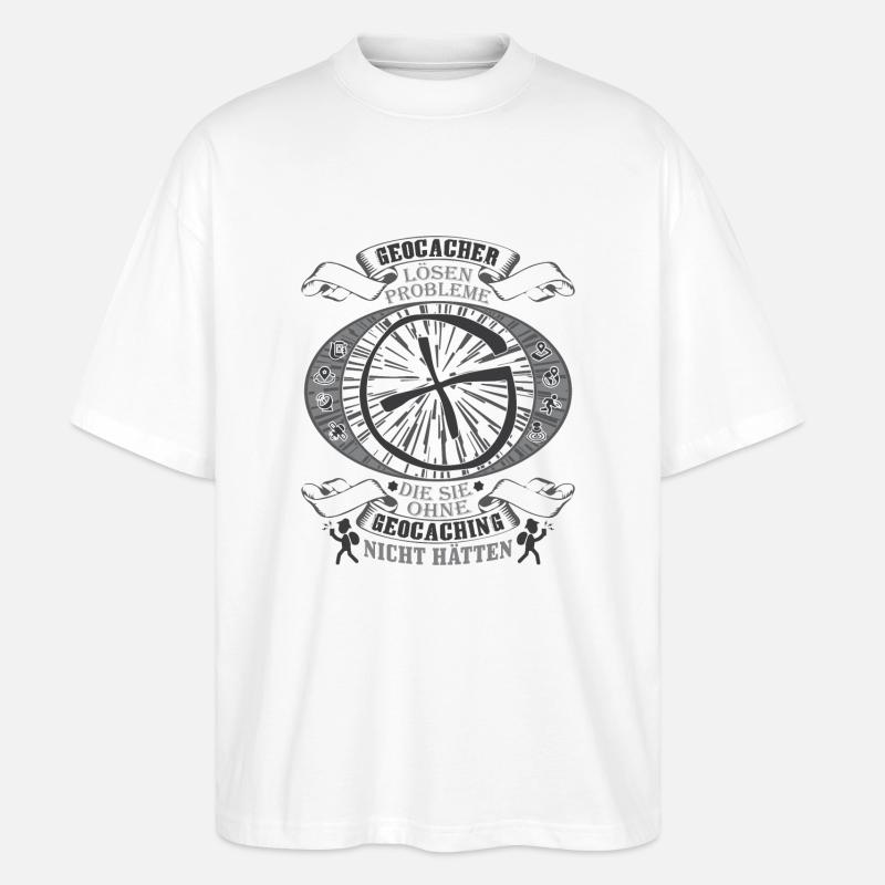Geocaching - T-shirt bio Blaster 2.0 coupe oversize Stanley/Stella Unisexe - blanc