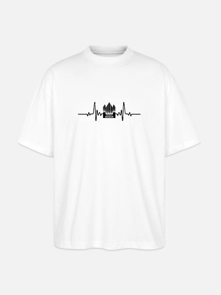 Organherzfrequenz - Stanley/Stella Oversized Unisex Bio T-Shirt Blaster 2.0 - Weiß