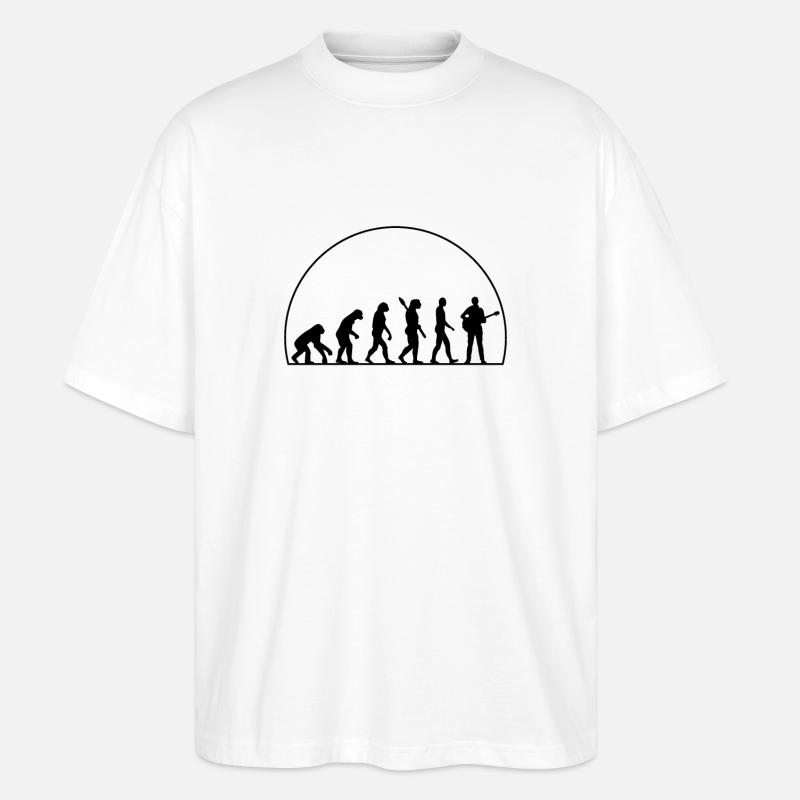 Evolution der Gitarre - Stanley/Stella Oversized Unisex Bio T-Shirt Blaster 2.0 - Weiß