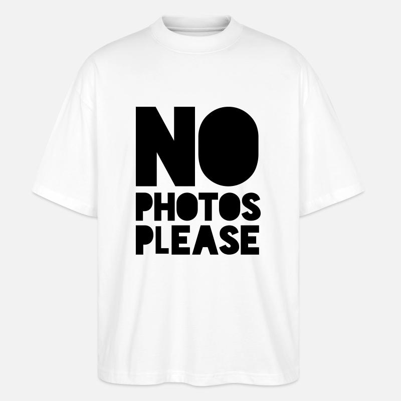 no photos please - Stanley/Stella Oversized Unisex Bio T-Shirt Blaster 2.0 - Weiß