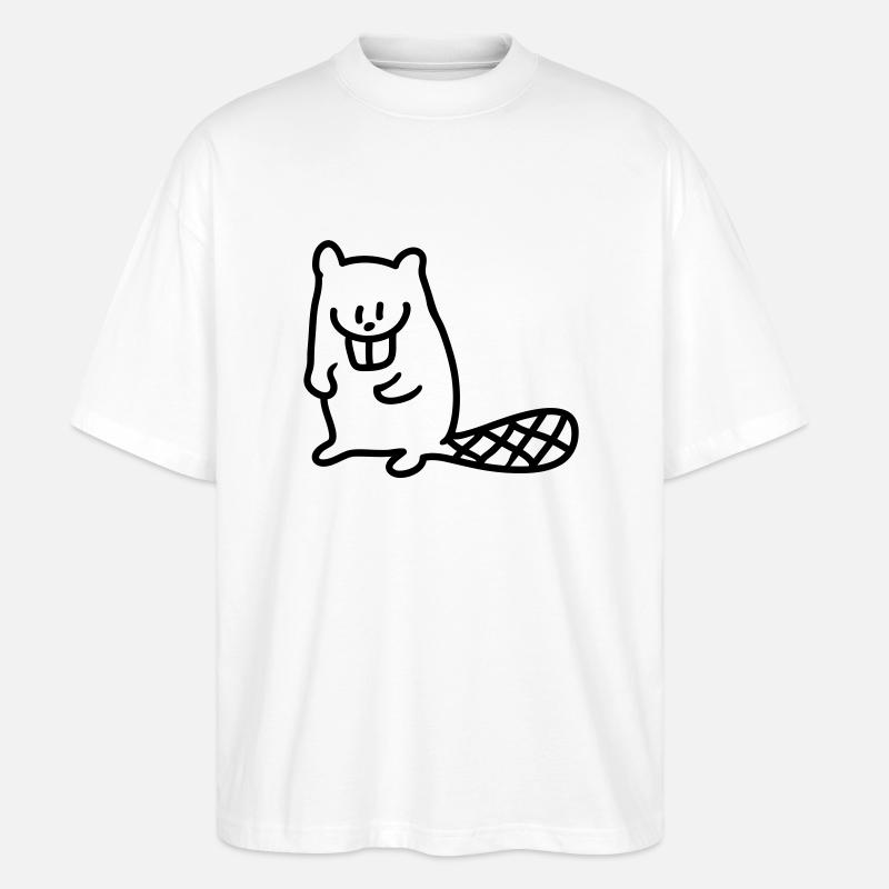 Biber - line - Stanley/Stella Oversized Unisex Bio T-Shirt Blaster 2.0 - Weiß