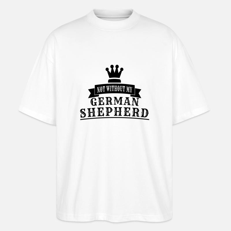 German Shepherd Shirt - Stanley/Stella Oversized Unisex Bio T-Shirt Blaster 2.0 - Weiß
