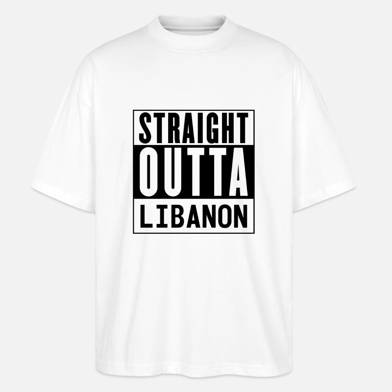 Libanon - Stanley/Stella Oversized Unisex Bio T-Shirt Blaster 2.0 - Weiß